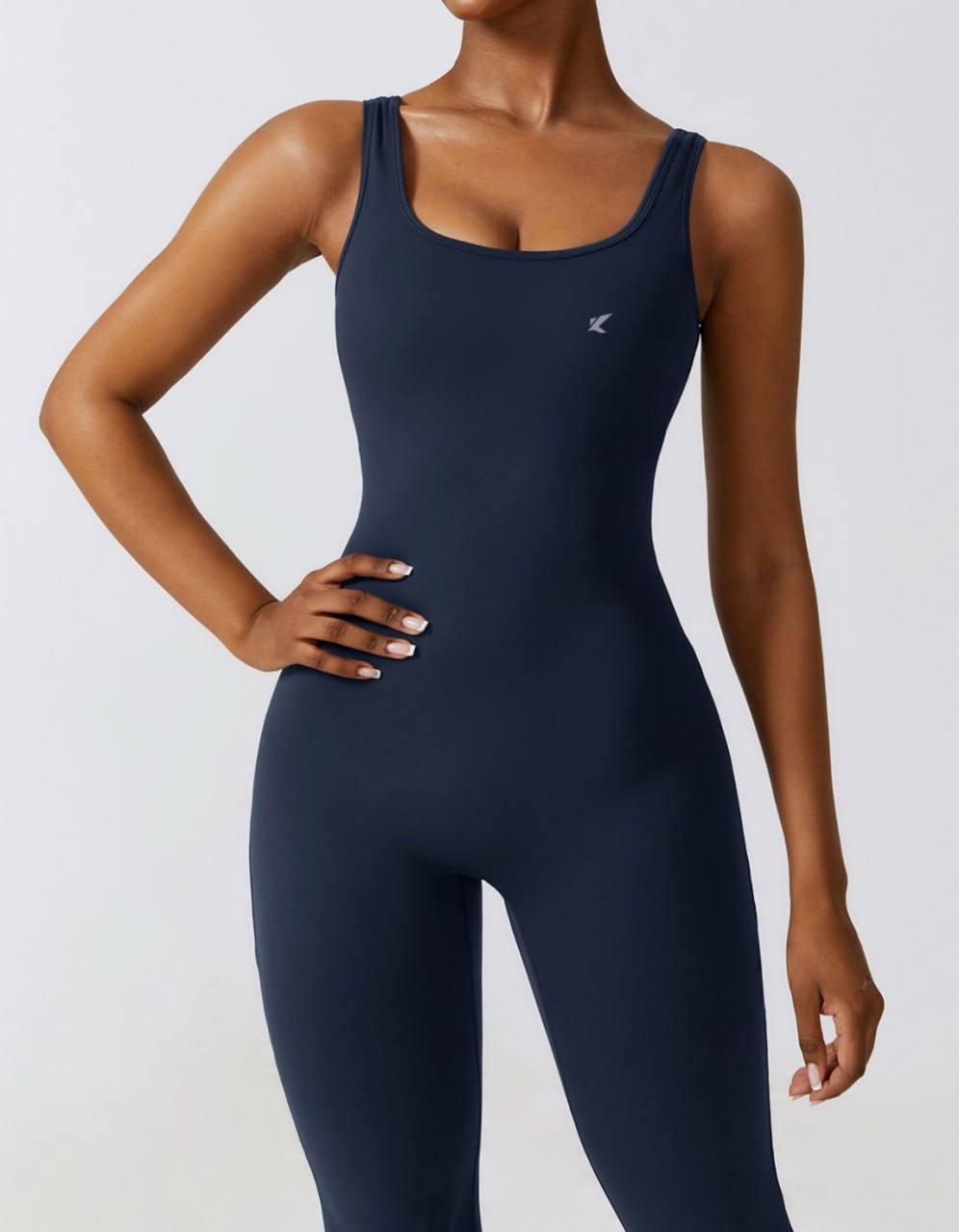 Seamless SculptFit Yoga Jumpsuit – Flared Leg Design