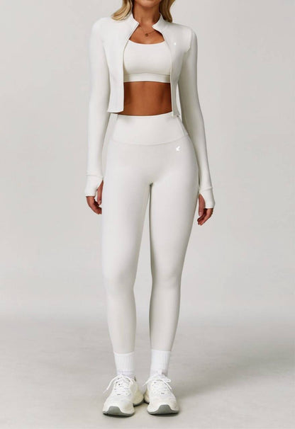 3-Piece Activewear Set – Bra, Leggings & Jacket